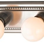 Boston Harbor 918-4-BN Vanity Bar Fixture, 100 W, 4-Lamp, G Lamp, Steel Fixture, Brushed Nickel Fixture