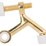 ProSource H20-B020-PS Light-Duty Hinge Pin Door Stop, 2-1/4 in Projection, Die-Cast Zinc & Plastic, Brass