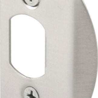 Defender Security E 2456 Door Strike Plate, 2-1/4 in L, 1-7/16 in W, Steel, Satin Nickel