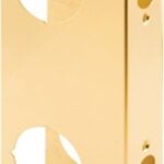 Prime-Line U 9537 Lock and Door Reinforcer, 2-3/8 in Backset, 1-3/4 in Thick Door, Brass, Brass, 10-7/8 in H, 3-7/8 in W