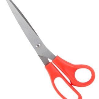 Vulcan 54107D Scissor, 8-3/8 in OAL, 5 in L Cut, Stainless Steel Blade, Comfort-Grip Handle, Red Handle