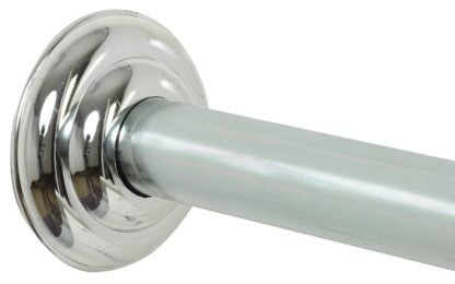 Zenna Home 653SS/648SS Shower Rod, 41 to 72 in L Adjustable, Steel, Chrome