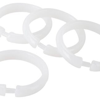 Simple Spaces SD-ORING-F3L Shower Curtain Ring, Plastic, Frosted, 1 cm W, 2-3/8 in H