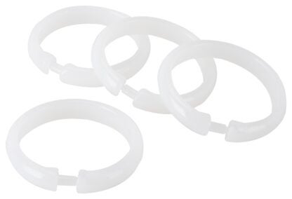 Simple Spaces SD-ORING-F3L Shower Curtain Ring, Plastic, Frosted, 1 cm W, 2-3/8 in H