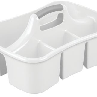 Sterilite 15888006 Storage Caddy, Plastic, White, 13-1/4 in OAW, 8-7/8 in OAH