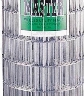 Rangemaster 7752 Welded Utility Fence, 50 ft L, 36 in H, 2 x 4 in Mesh, 14 Gauge, Galvanized