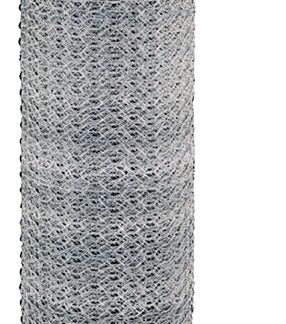 Rangemaster 5934 Poultry Net, 50 ft L, 24 in W, 20 Gauge, Hexagonal Mesh, 1 in Mesh, Steel