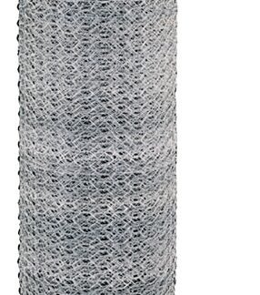 Rangemaster 5938 Poultry Net, 50 ft L, 60 in W, 20 Gauge, Hexagonal Mesh, 1 in Mesh, Galvanized Steel