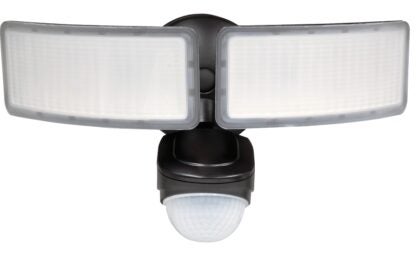 PowerZone O-OV-2200M-PB Security Light, 110/240 V, 24 W, 2-Lamp, LED Lamp, Daylight Light, 2400 Lumens