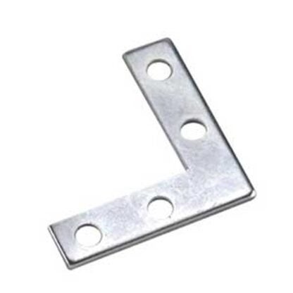 Onward 99X15BC Flat Corner Plate, 1-1/2 in L, 3/8 in W, Steel, Zinc, 0.065 in Thick Material Sells in Quantity of 50