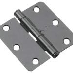 Onward 2820NBB Butt Hinge, 3 in H Frame Leaf, 3/32 in Thick Frame Leaf, Steel, Brushed Nickel, Removable Pin, 50 lb Sells in Quantity of 5