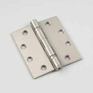 Onward 4823NBB Ball Bearing Butt Hinge, 4-1/2 in H Frame Leaf, 1/8 in Thick Frame Leaf, Steel, Brushed Nickel, 150 lb