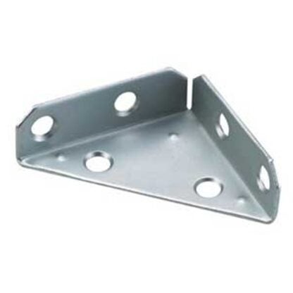 Onward 91X20BC Multi-Position 3-Sided Corner Brace, 2 in L, 2 in W, 5/8 in H, Steel, Zinc Sells in Quantity of 10