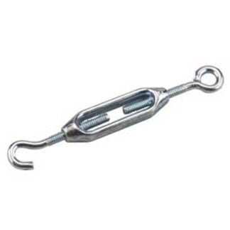 Onward 2024XB Turnbuckle, 88 lb Working Load, Hook, Eye, 1/4 in Dia x 7 5/8 in L Take-Up, Steel Sells in Quantity of 10