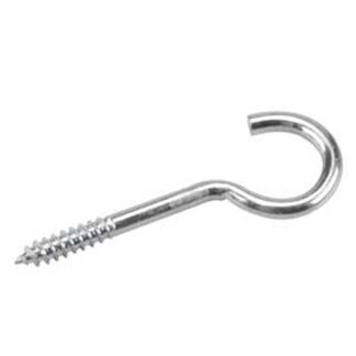 Onward 2169XB Screw Hook with Lag Thread, 4-3/8 in L, Steel, Zinc Sells in Quantity of 10