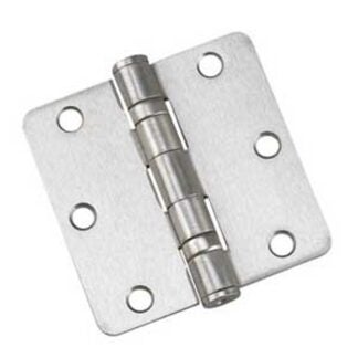 Onward 42821NBB Ball Bearing Butt Hinge, 3-1/2 in H Frame Leaf, 3/32 in Thick Frame Leaf, Steel, Brushed Nickel, 50 lb