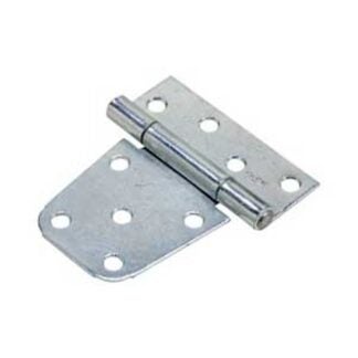 Onward 9411XBC Rectangular T-Hinge, 1.56 in W Frame Leaf, 4-1/4 in H Frame Leaf, 0.1 in Thick Frame Leaf, Steel, Zinc