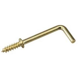 Onward 241BR Screw Hook, 38 mm L, Metal, Brass