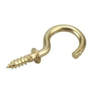 Onward 245BR Cup Hook, 22 mm L, Metal, Brass