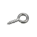 Onward 2504XR Screw Eye, 3/32 in Dia Wire, 14 mm L Thread, 1 in OAL, Metal, Zinc