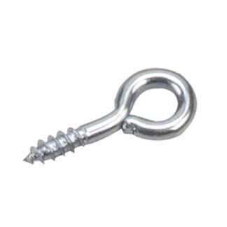 Onward 2410XR Screw Eye, 1/16 in Dia Wire, 7/16 in OAL, Metal, Zinc