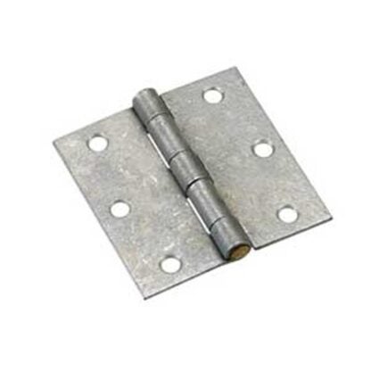 Onward 828GAR Butt Hinge, 3-1/2 in H Frame Leaf, 3/32 in Thick Frame Leaf, Steel, Galvanized, Removable Pin, 50 lb