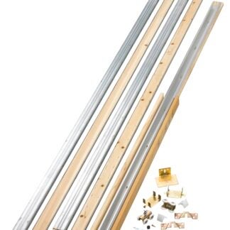 Onward 148150BC Pocket Door Frame and Hardware Kit, 72 in L Track, Aluminum/Wood, Mill, Ceiling Mounting