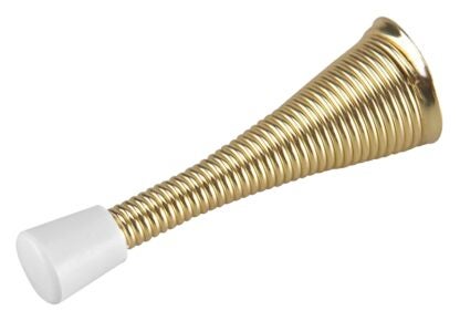 Onward 217BB Flexible Door Stop, 31/32 in Dia Base, 3 in Projection, Metal, Brass, 1/PK Sells in Quantity of 50