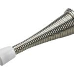 Onward 217NR Flexible Door Stop, 31/32 in Dia Base, 3 in Projection, Metal, Nickel