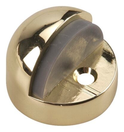 Onward 2185BR High-Profile Dome Stop, 1-25/32 in Dia Base, Metal, Brass