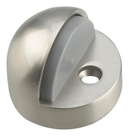 Onward 2185NBR High-Profile Dome Stop, 1-25/32 in Dia Base, Metal, Brushed Nickel