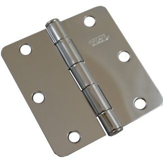 Onward 2821CB Butt Hinge, 3-1/2 in H Frame Leaf, 3/32 in Thick Frame Leaf, Steel, Chrome, Removable Pin, 50 lb