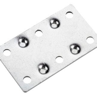 Onward 955X25VB Mending Plate, 2-1/2 in L, 1-3/8 in W, Steel, Zinc