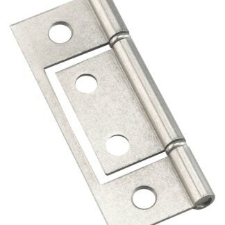 Onward Classic Series 832SNR Bi-Fold Hinge, 1.4 mm Thick Frame Leaf, Steel, Satin Nickel, Fixed Pin