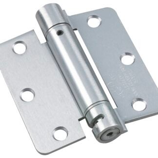 Onward 52821BCR Spring Hinge, 44.5 mm W Frame Leaf, 88.8 mm H Frame Leaf, 2.7 mm Thick Frame Leaf, Steel, Chrome, 30 lb