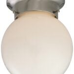 Boston Harbor F3BB01-3375-BN Single Light Ceiling Fixture, 120 V, 60 W, 1-Lamp, A19 or CFL Lamp, Brushed Nickel Fixture