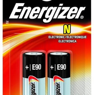 Energizer E90 E90BP-2 Battery, 1.5 V Battery, 1 Ah, Alkaline, Manganese Dioxide, Zinc