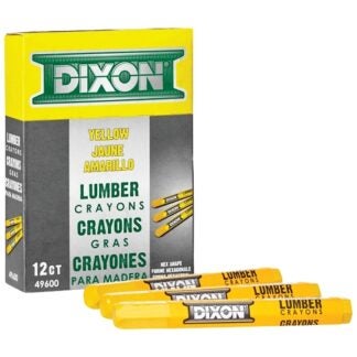 Ticonderoga 49600 Lumber Crayon, Yellow, 1/2 in Dia, 4-1/2 in L Sells in Quantity of 12