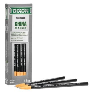 Dixon Ticonderoga 00081 China Marker, Black, 7 in L Sells in Quantity of 12