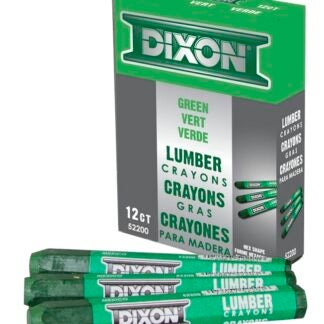 Dixon Ticonderoga 52200 Lumber Crayon, Green, 1/2 in Dia, 4-1/2 in L Sells in Quantity of 12