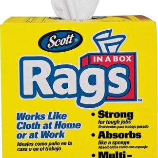 Scott 75260 Painter's Rag, 10 x 12 in, Cellulose Fiber, White