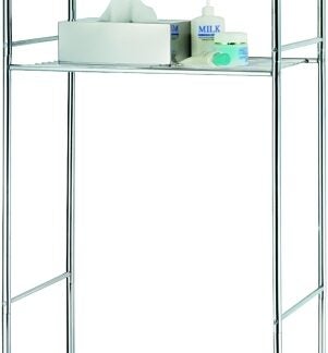 Simple Spaces TS16C0-CH Bathroom Shelf, 15 lb Each Shelf Max Weight Capacity, 3-Shelf, Steel, Polished Chrome