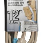 PowerZone OR681512 Extension Cord, SPT-3, Vinyl, Beige, For: Air conditioner and Appliances