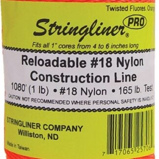 Stringliner Pro Series 35706 Construction Line, #18 Dia, 1080 ft L, 165 lb Working Load, Nylon, Fluorescent Orange