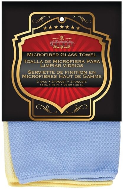 SM Arnold 25-862 Cleaning Towel, Microfiber Cloth, Blue/Yellow