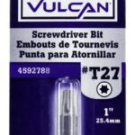 Vulcan 307671OR Screwdriver Bit, Hex Shank, S2 Chrome Molybdenum Steel