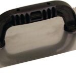 QLT 223 Economy Single Notch Trowel, 11 in L, 4-1/2 in W, Flat-V Notch, Black Handle