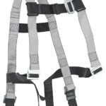 Safety Works FP2501D Hybrid Econo Harness, 400 lb, Polyester Webbing, Black/Gray