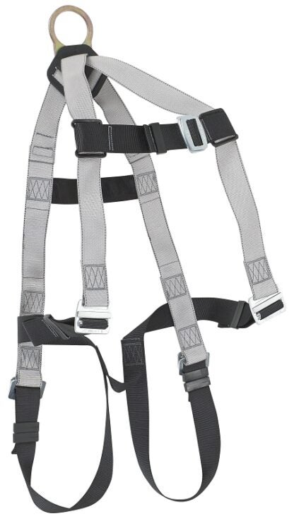 Safety Works FP2501D Hybrid Econo Harness, 400 lb, Polyester Webbing, Black/Gray