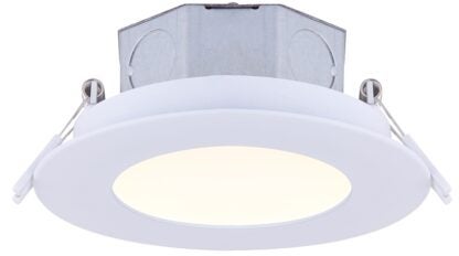 Canarm DL-4-9RR-WH-C-4 Recessed Downlight, 120 V, LED Lamp, White